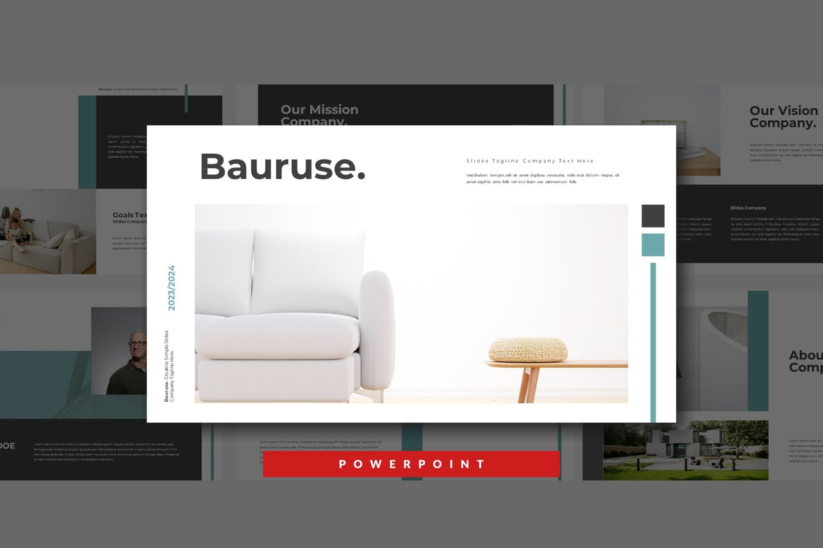 Template PowerPoint Bauruse yang Elegan dan Minimalis