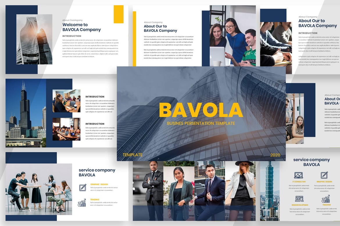Bavola - Template PowerPoint Bisnis yang Elegan dan Multifungsi
