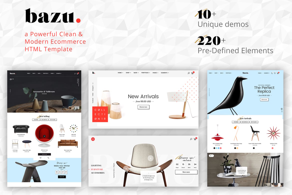 Bazu - Template Website eCommerce Modern dan Minimalis