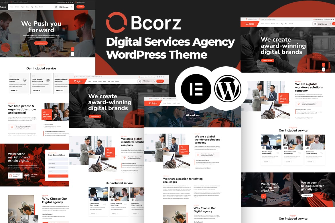Bcorz - Template Website Agensi Digital yang Menarik