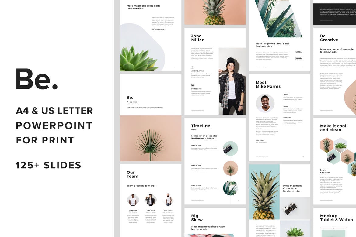 Template Presentasi Powerpoint A4 & US Letter Vertikal yang Modern dan Kreatif