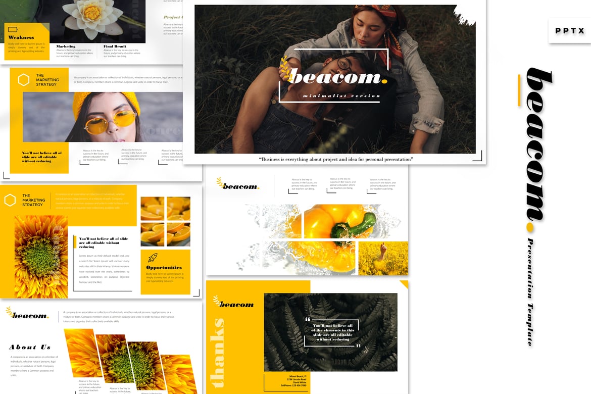 Beacom - Template Powerpoint Kreatif dan Serbaguna