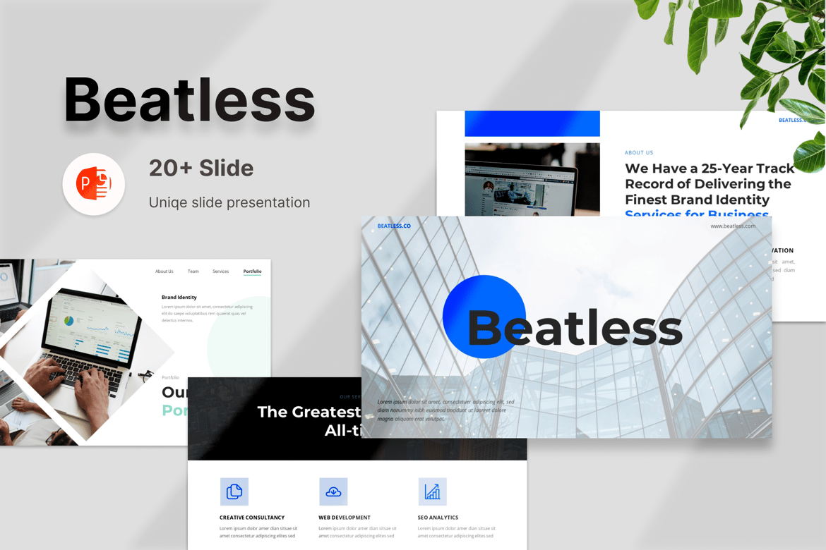 Beatless – Template Powerpoint Korporat yang Profesional dan Menarik