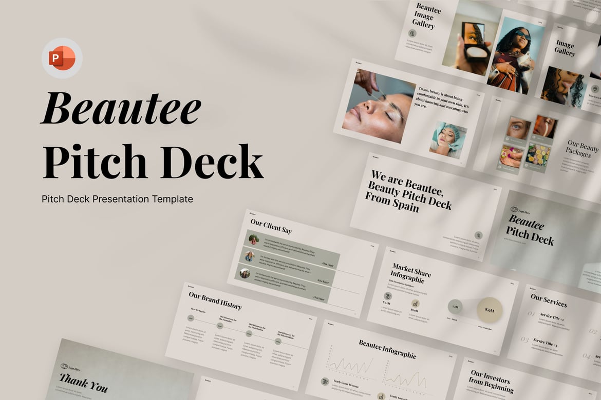 Template Presentasi PowerPoint Beautee untuk Kesuksesan Visual Anda