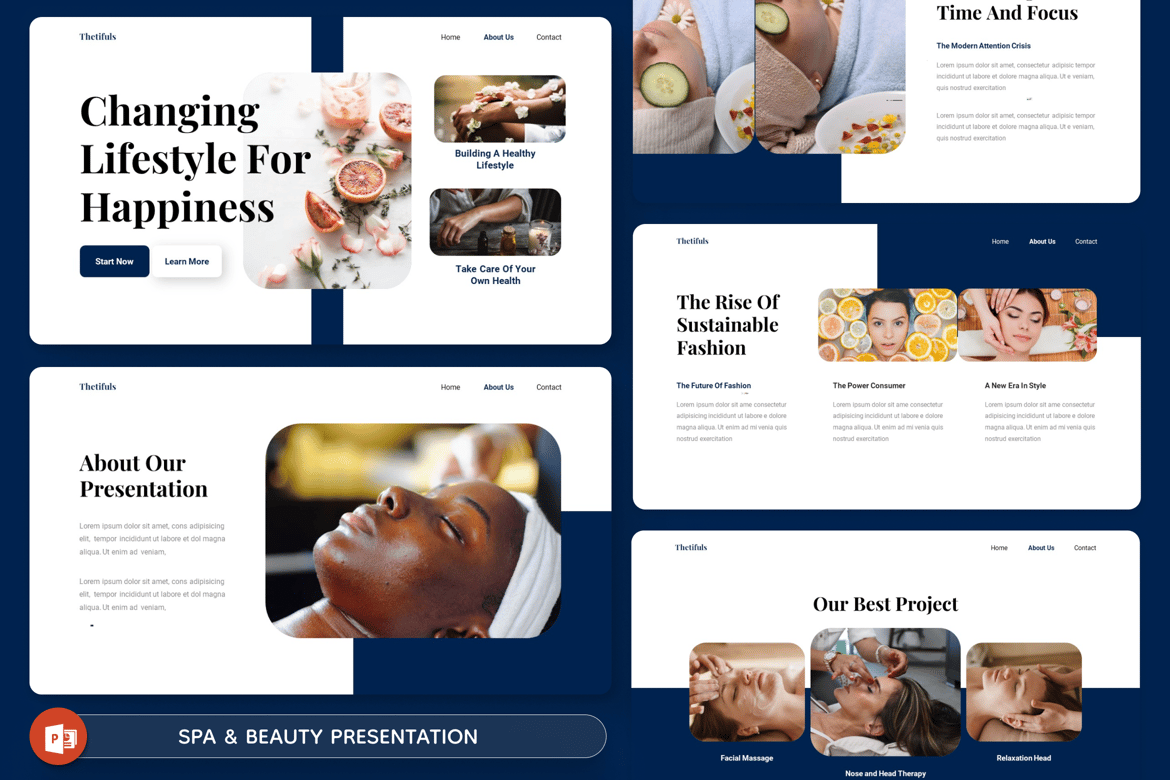 Template PowerPoint Kecantikan & Spa yang Menarik dan Profesional
