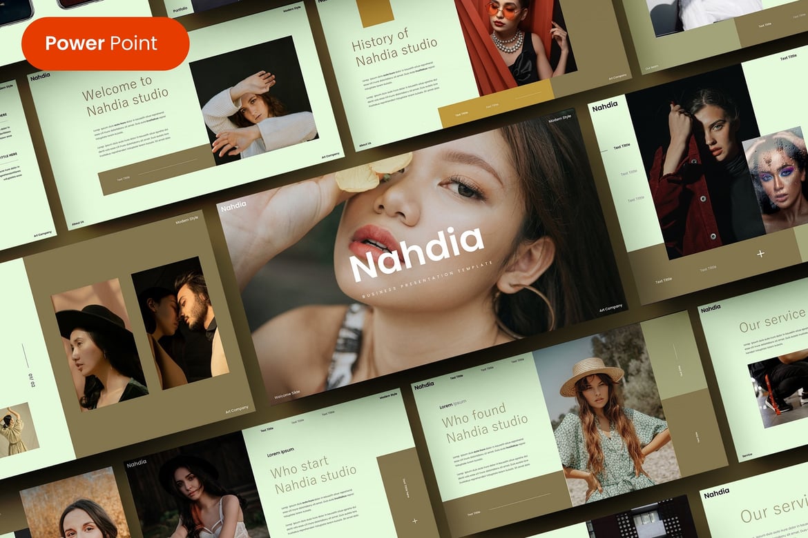 Template PowerPoint Kecantikan yang Modern dan Menarik