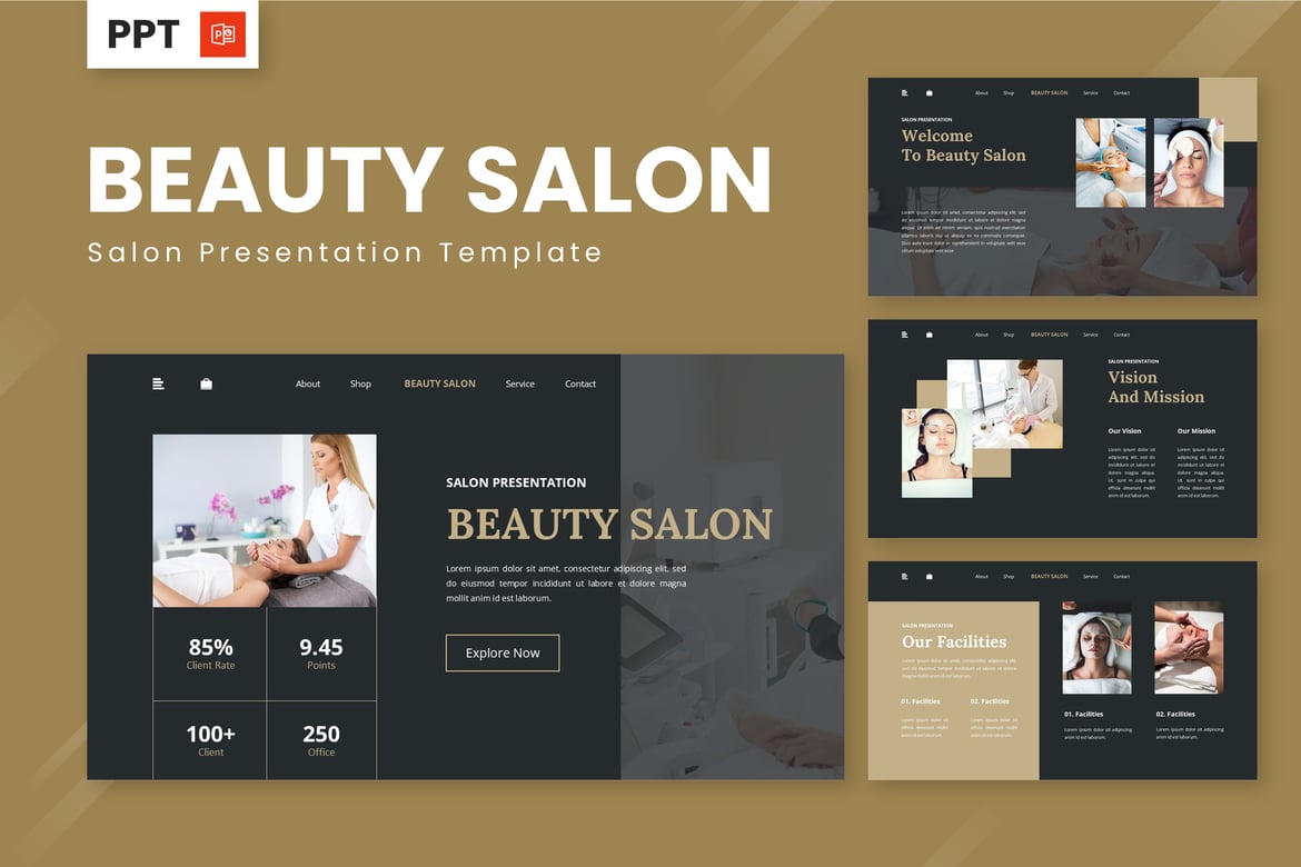 Template Powerpoint Salon Kecantikan yang Menarik dan Profesional