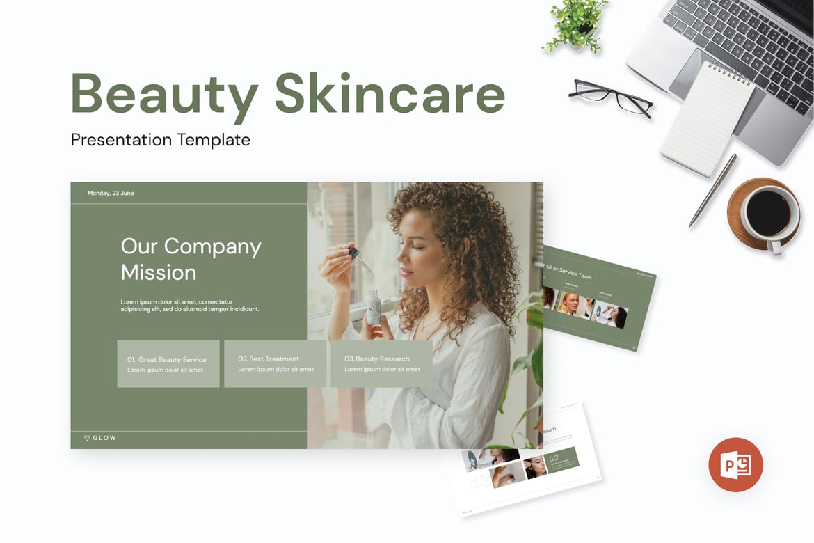 Template Powerpoint Skincare yang Menawan dan Profesional