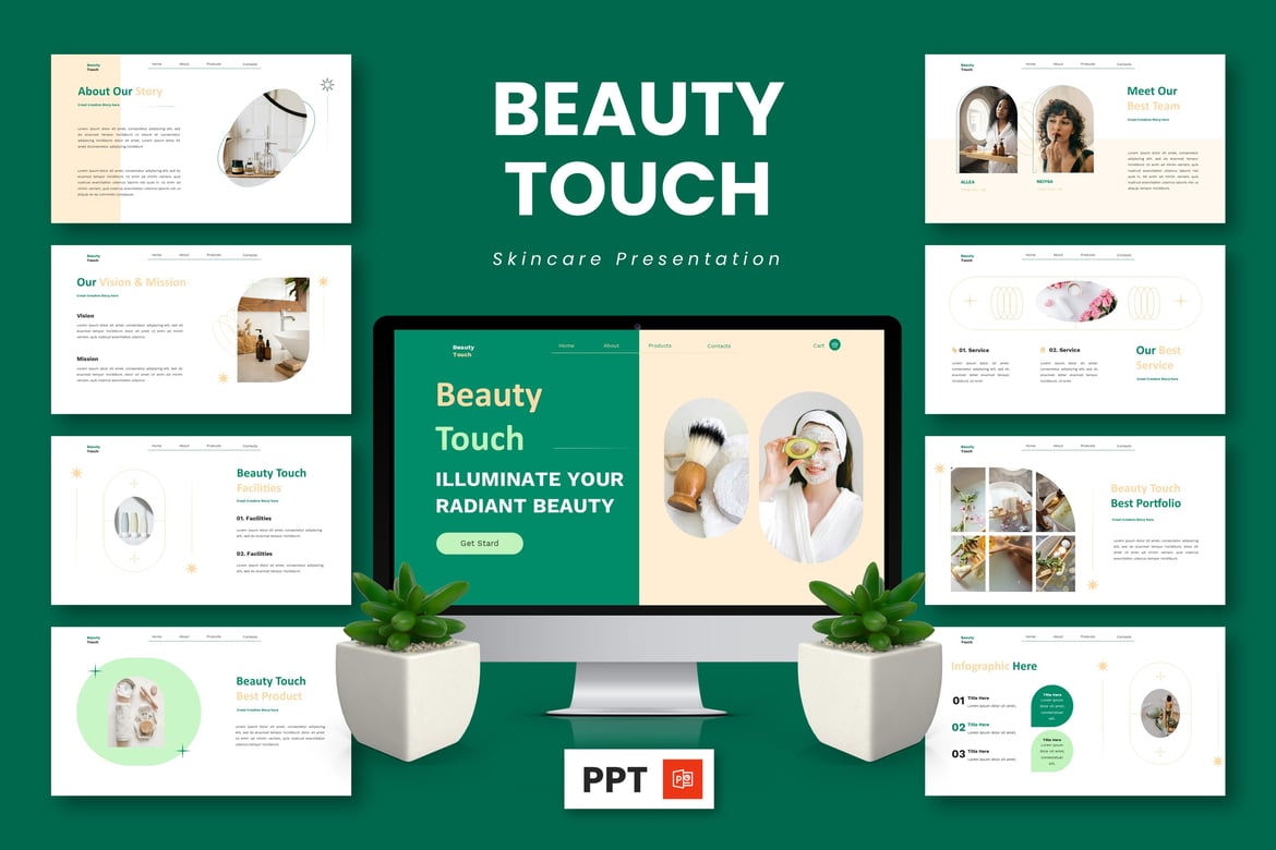 Template Presentasi Kecantikan - PowerPoint Profesional