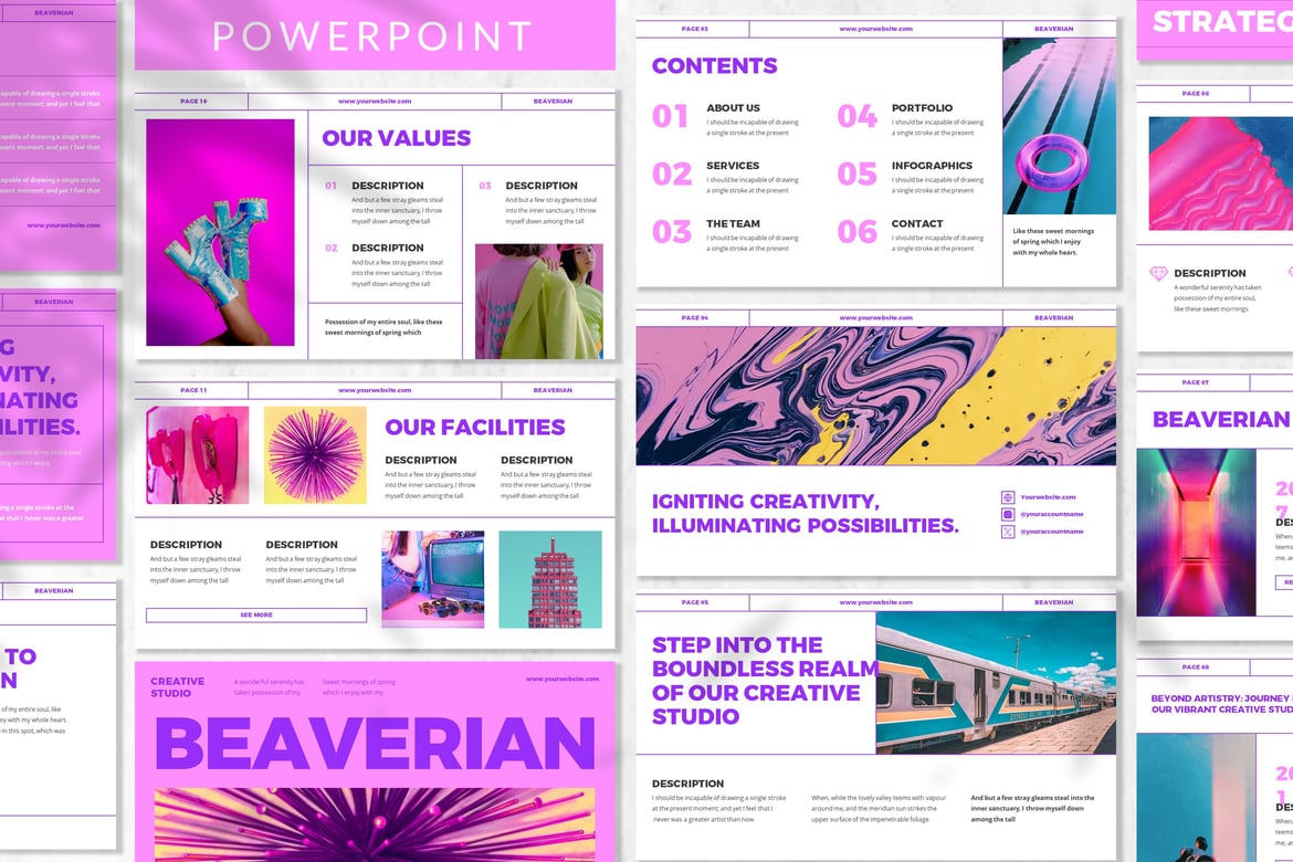 Template Presentasi Bisnis Beaverian - PowerPoint yang Menarik