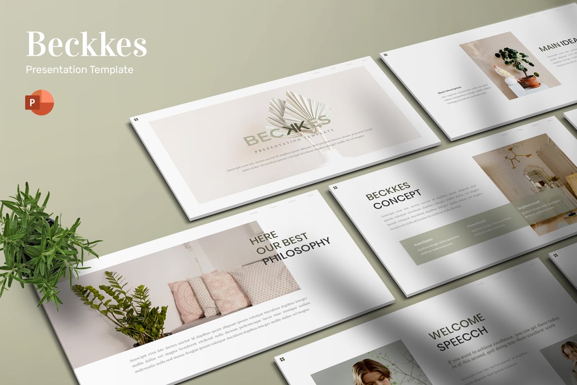 Beckes - Template PowerPoint Sederhana yang Menarik