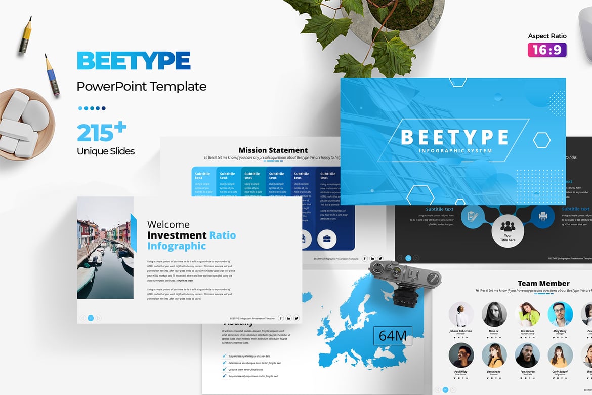Template PowerPoint Animasi Bee-Type yang Menarik dan Profesional