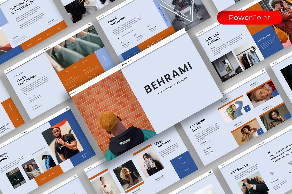 Template PowerPoint Behrami - Solusi Presentasi Bisnis Anda