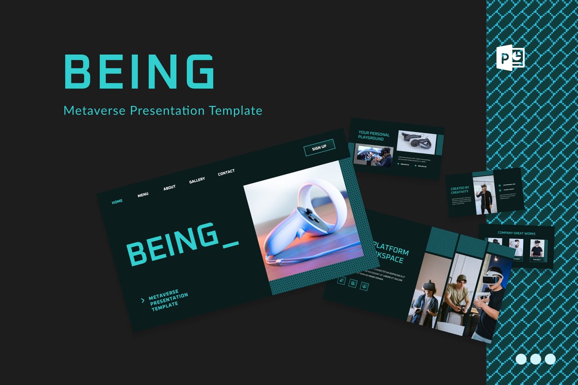 Template Presentasi Metaverse - PowerPoint yang Modern dan Menarik