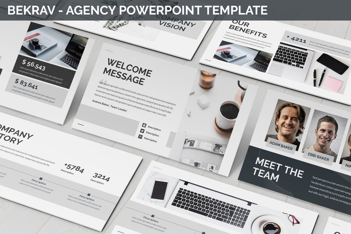 Template Powerpoint Bekrav - Solusi Presentasi Kreatif Anda