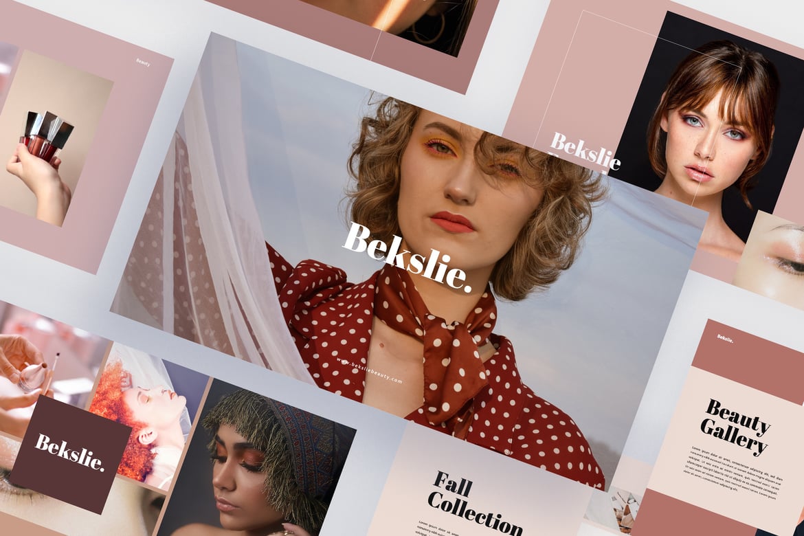 Template Powerpoint Bekslie - Untuk Vlogger Kecantikan yang Menarik