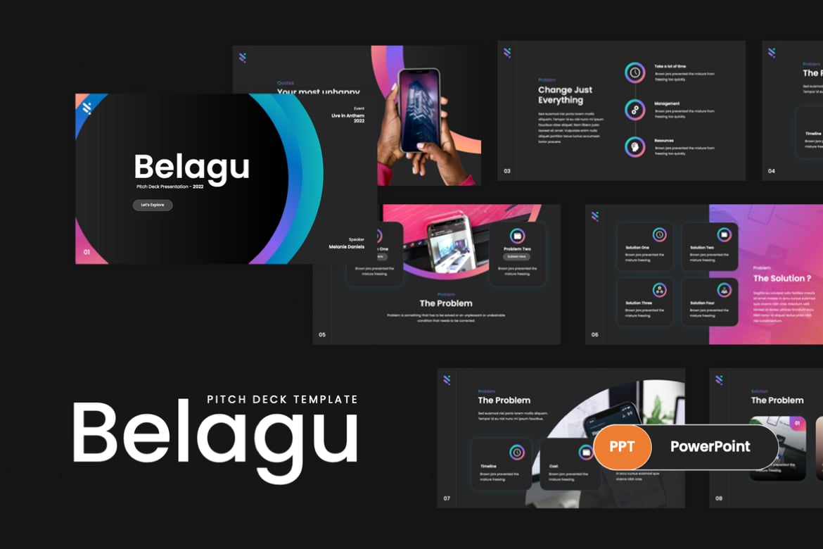 Belagu - Template Presentasi PowerPoint Menarik untuk Pitch Deck Anda