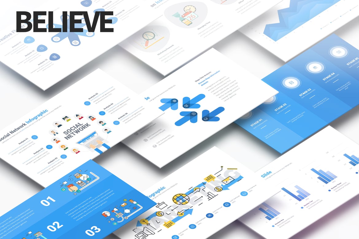 Template PowerPoint Serbaguna - Believe untuk Presentasi Menarik