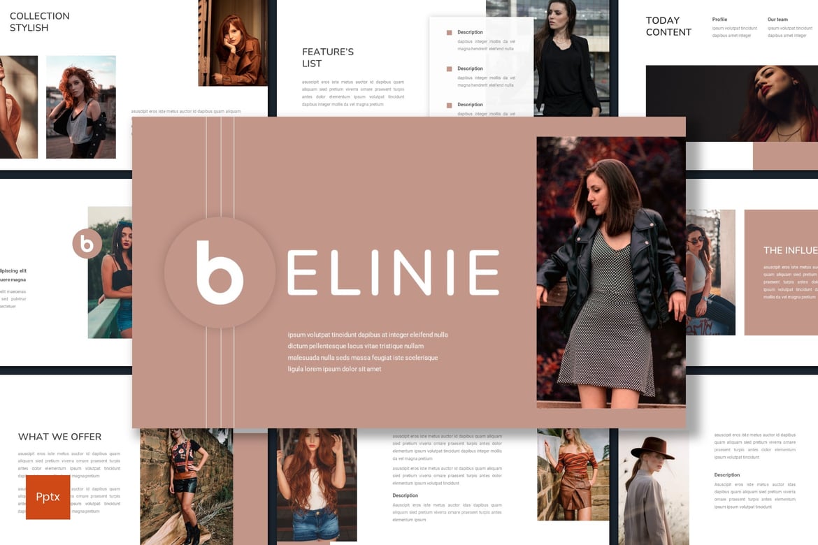 Template Powerpoint Belinie - Presentasi Kreatif dan Minimalis