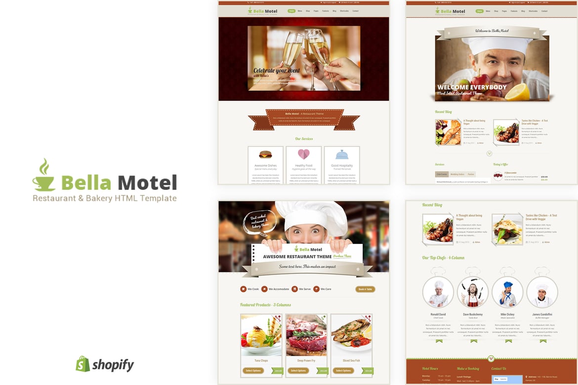 Template Website Bella Motel - Restoran & Bakery yang Responsif