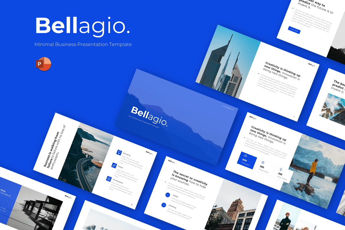 Template Presentasi PowerPoint Bellagio - Desain Minimalis untuk Bisnis Anda