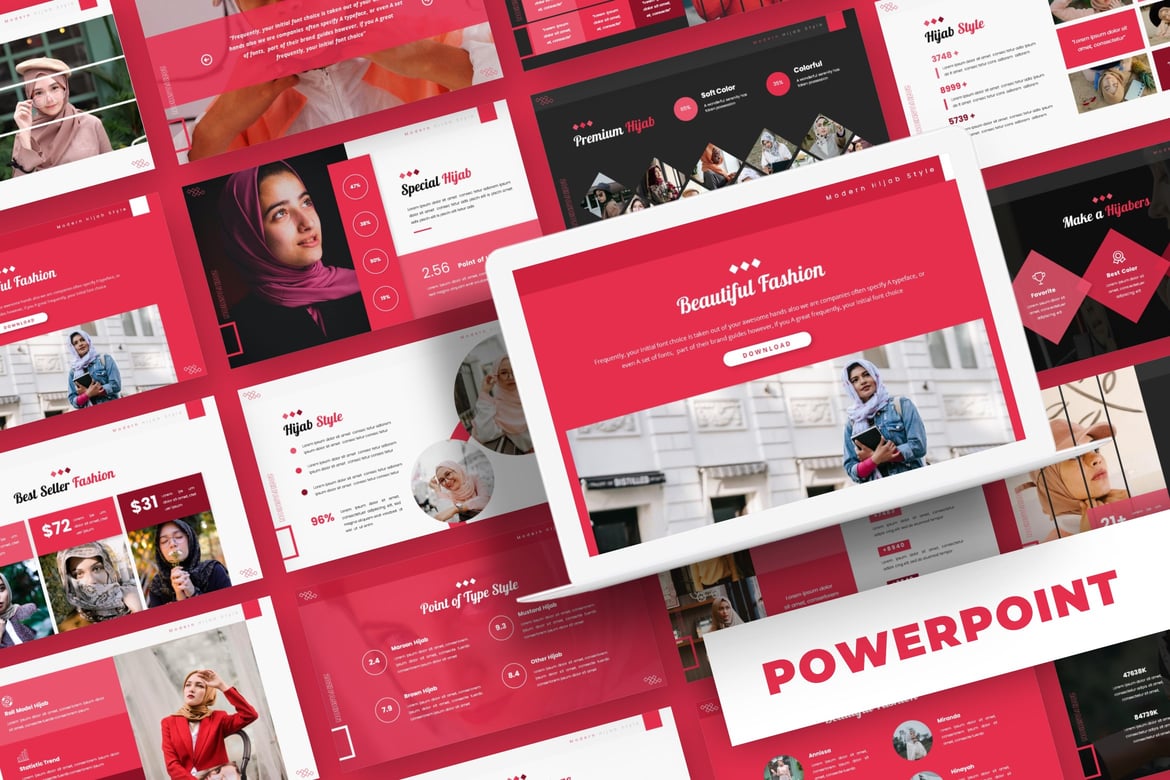 Bellissi - Template Powerpoint Profesional dengan 5 Variasi Warna