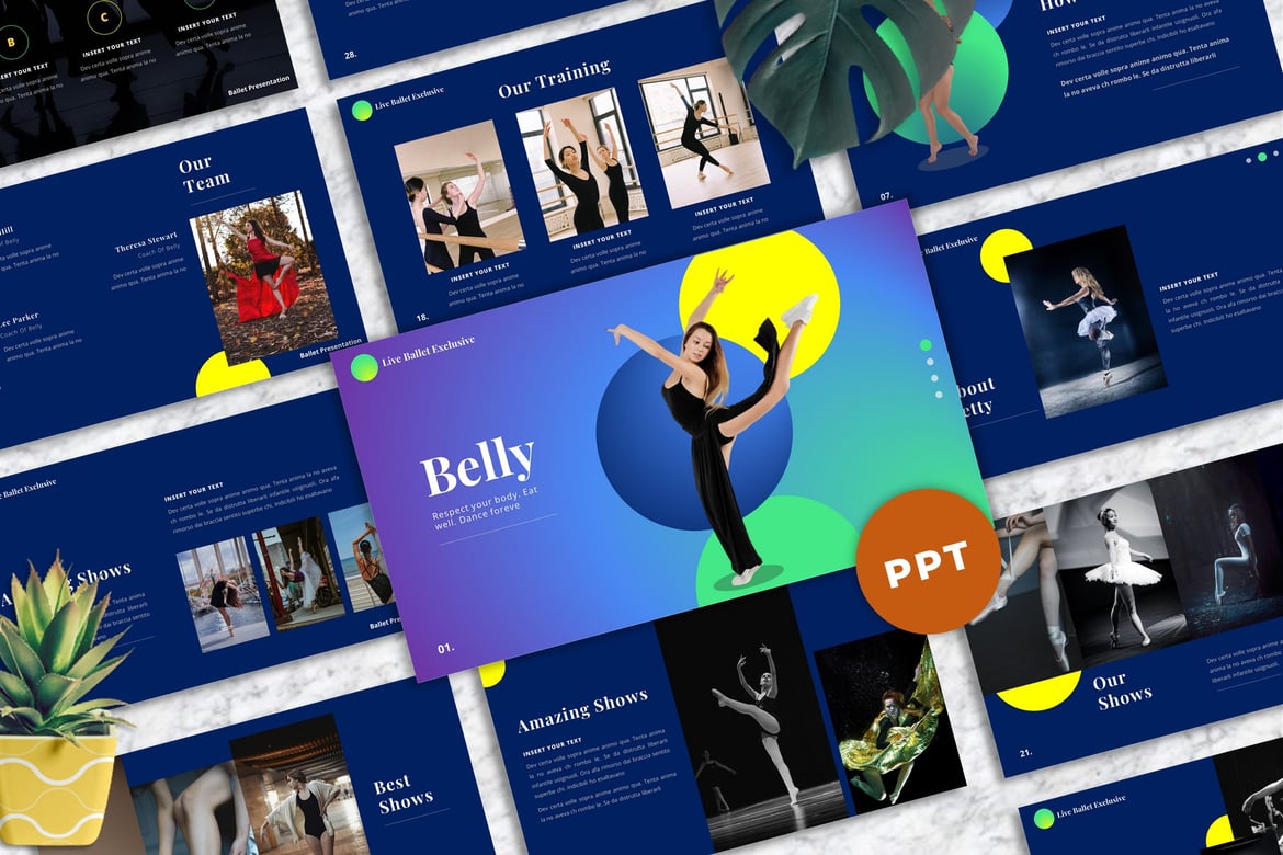 Template Presentasi Belly - Elegan dan Profesional untuk PowerPoint