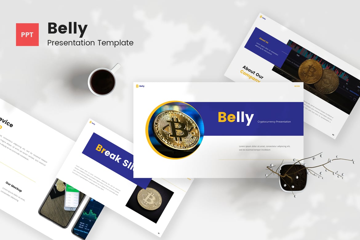 Belly - Template Presentasi PowerPoint Cryptocurrency yang Menarik