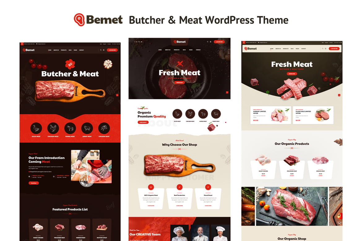 Bemet - Tema WordPress untuk Butcher & Toko Daging yang Menarik