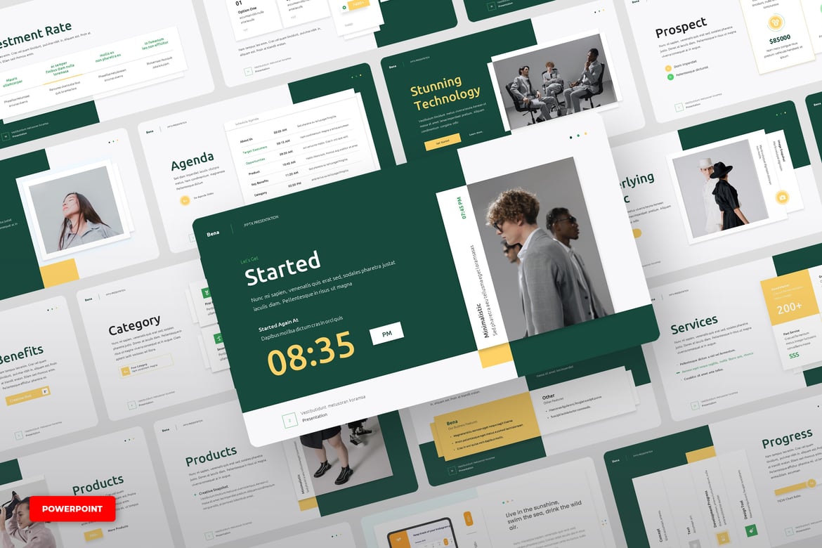 Bena - Template Presentasi PowerPoint Kreatif untuk Pitch Deck