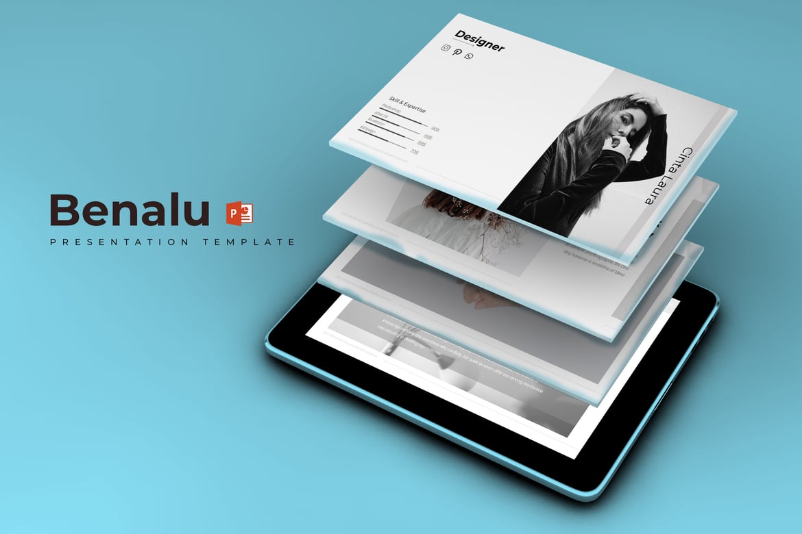 Template Presentasi Powerpoint Benalu - Desain Minimalis dan Kreatif