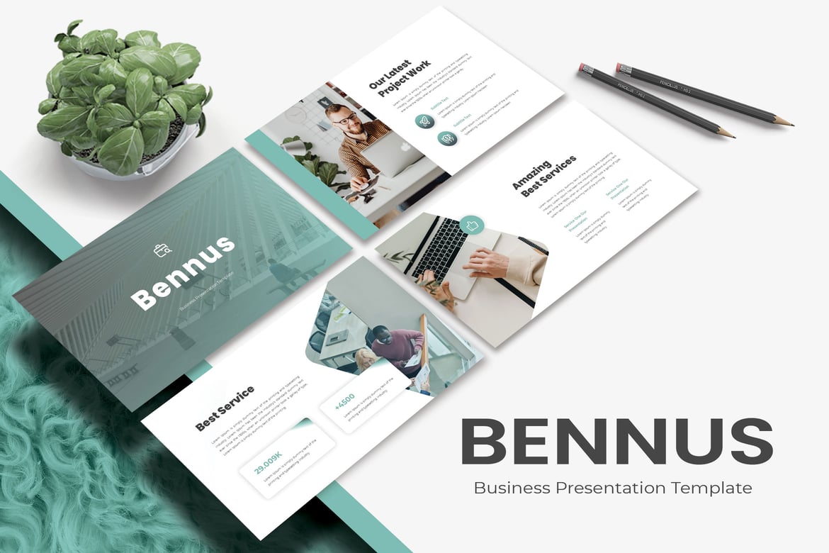 Template PowerPoint Bennus yang Modern dan Kreatif