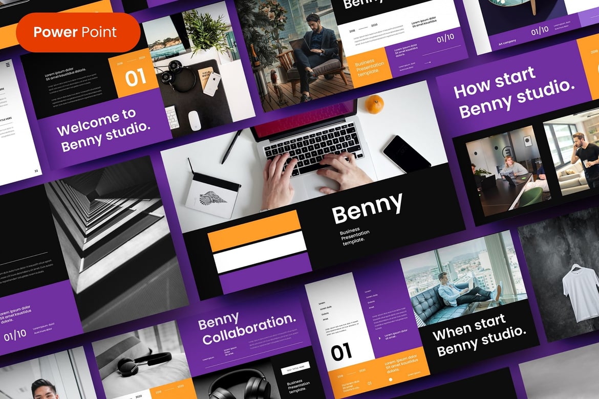 Benny – Template PowerPoint Bisnis yang Menarik dan Profesional