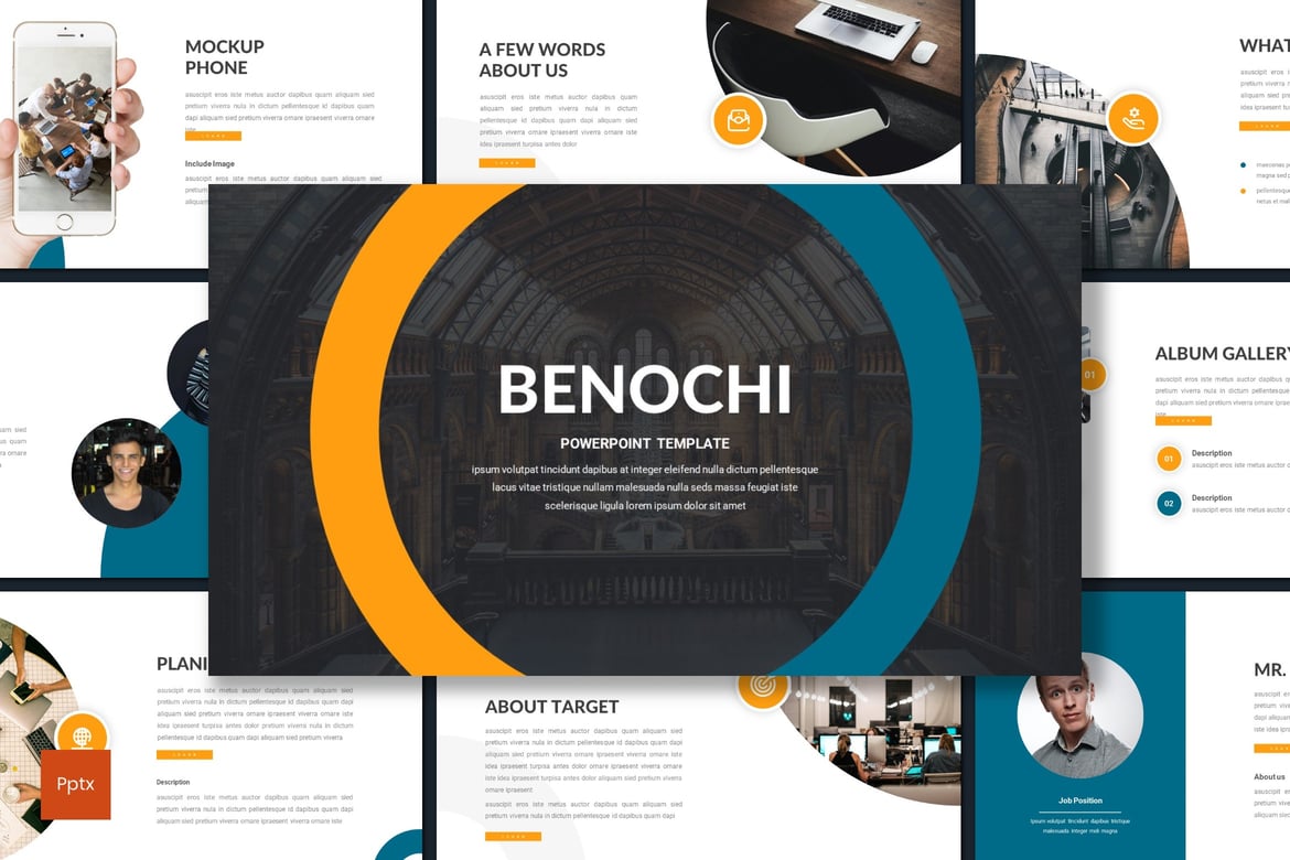 Template PowerPoint Benochi - Presentasi Kreatif untuk Bisnis Anda