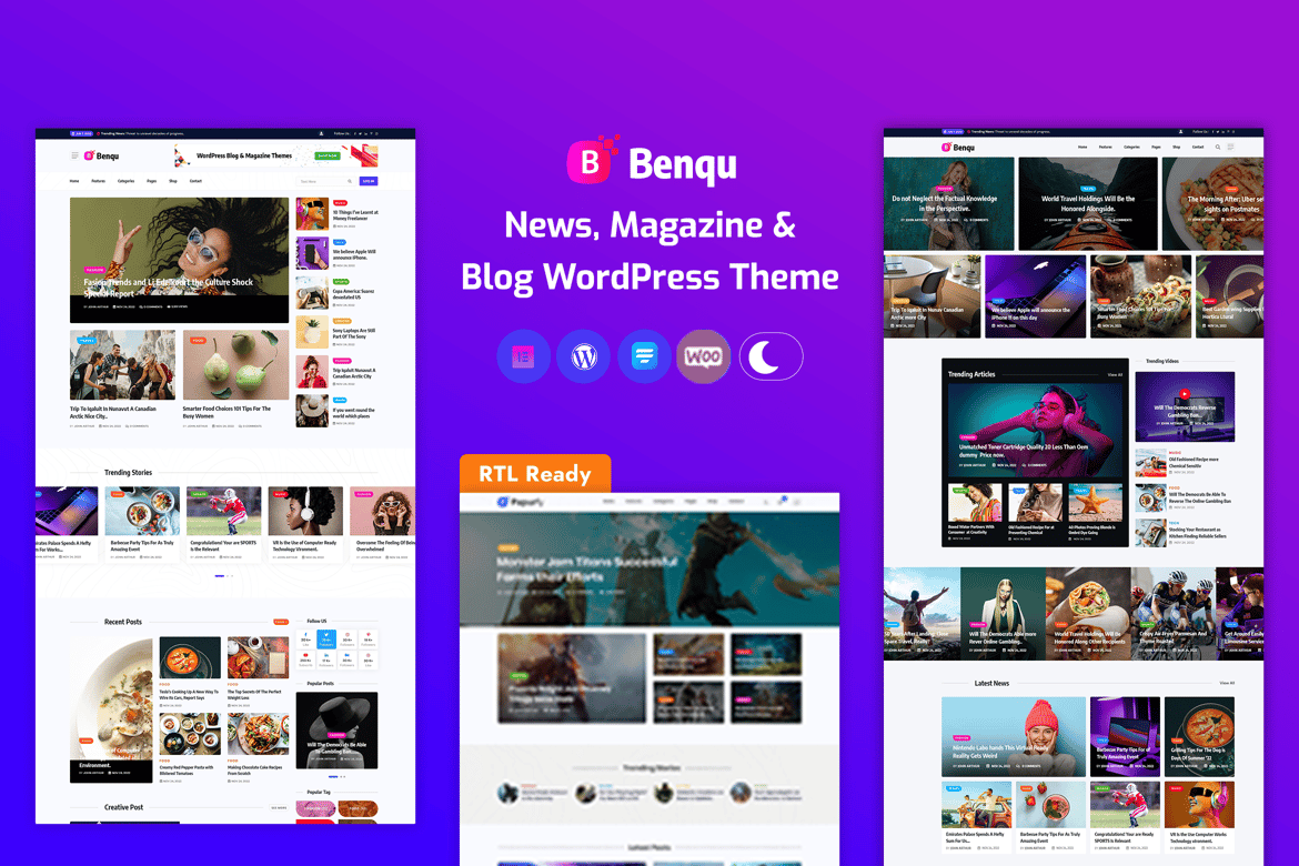 Benqu - Tema WordPress Majalah Berita yang Elegan dan Responsif
