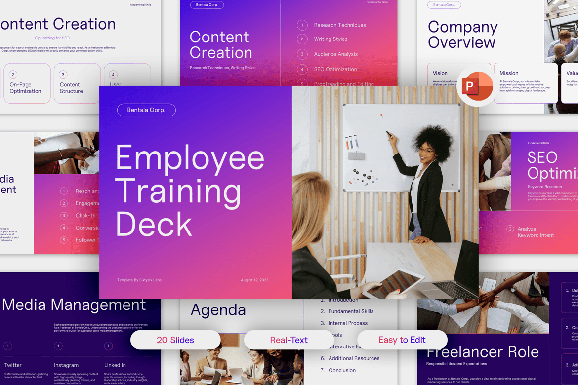 Template PowerPoint Pelatihan Karyawan Bentala - Modern dan Profesional