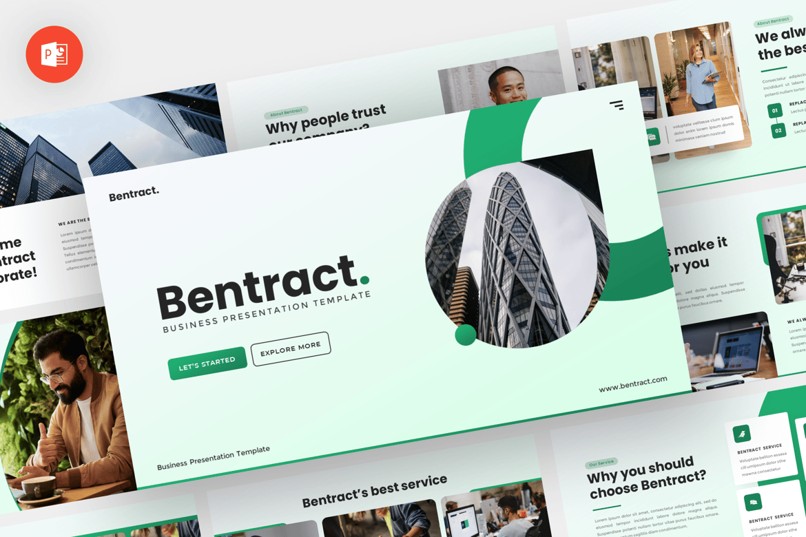 Bentract - Template Powerpoint Bisnis Modern dan Profesional