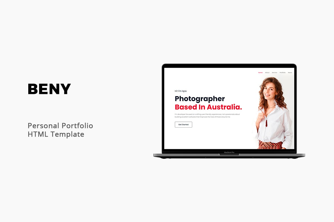 Beny - Template Website Portofolio Pribadi yang Kreatif dan Profesional