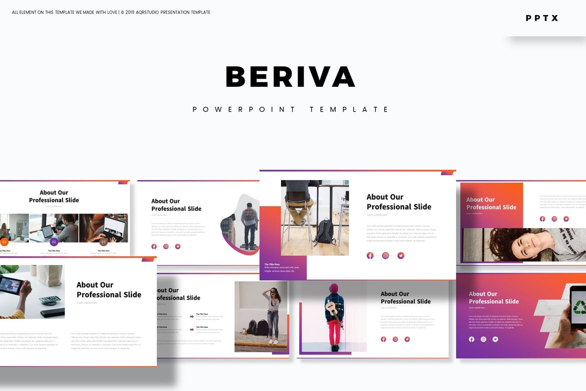 Beriva - Template PowerPoint Serbaguna dan Minimalis