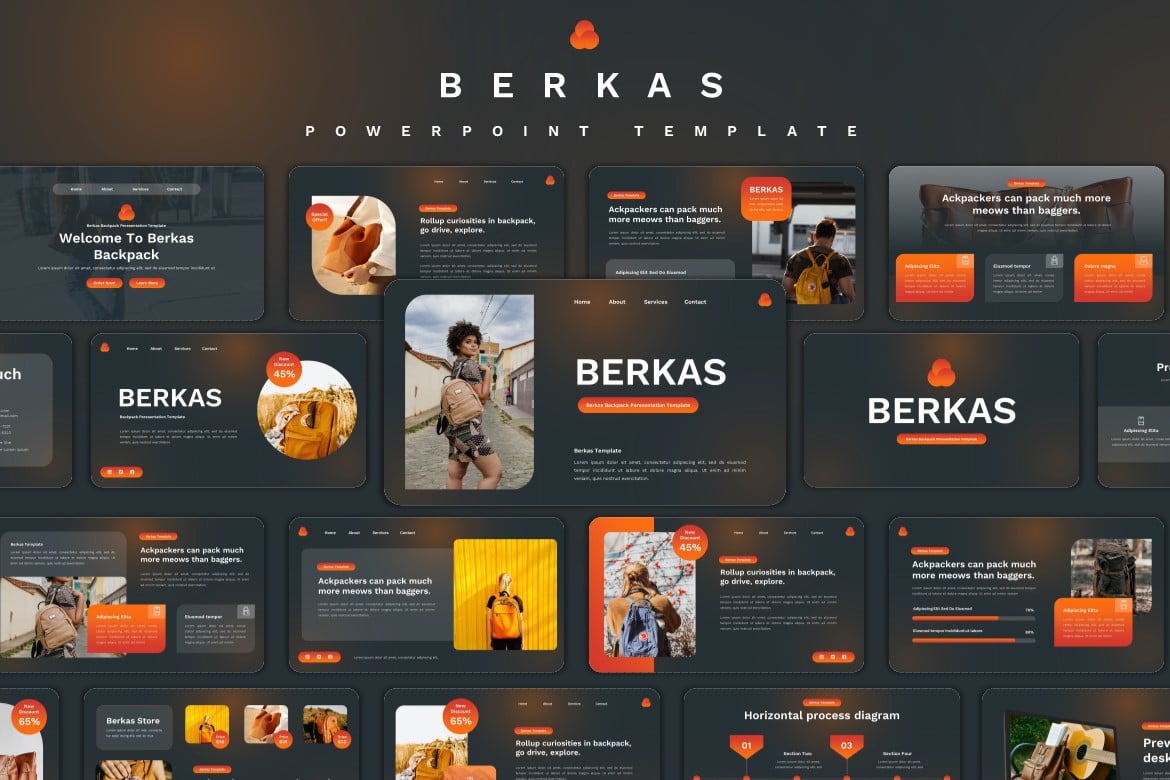 Template Presentasi Powerpoint Berkas - Desain Modern dan Kreatif
