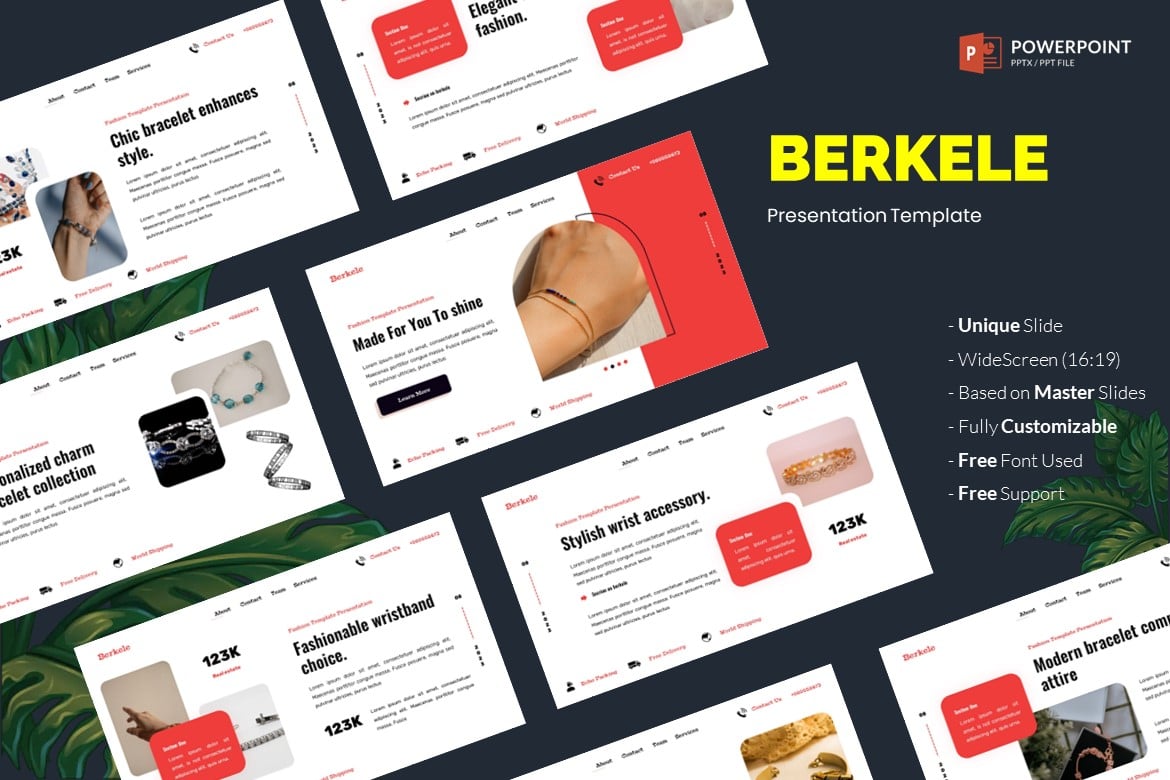 Template Presentasi Powerpoint Berkele - Produsen dan Toko Perhiasan