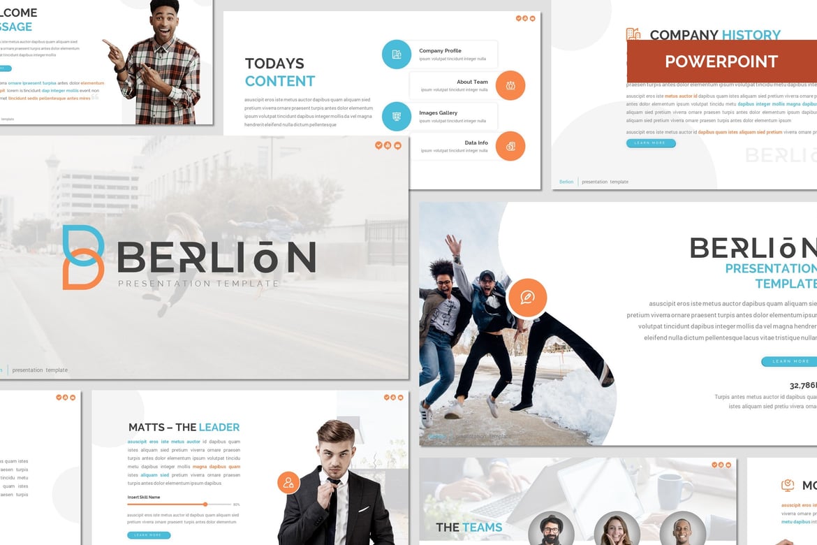 Berlion - Template PowerPoint Serbaguna yang Menarik