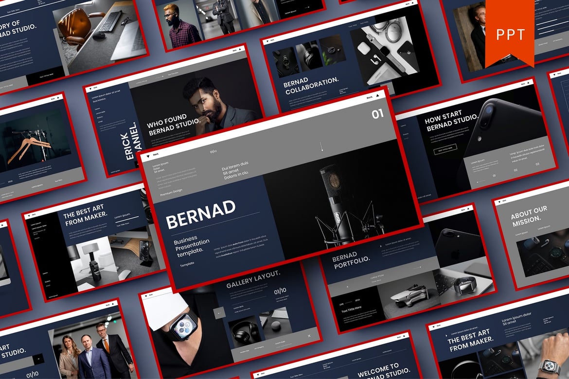 Template Presentasi Bisnis Bernad yang Menarik dan Profesional