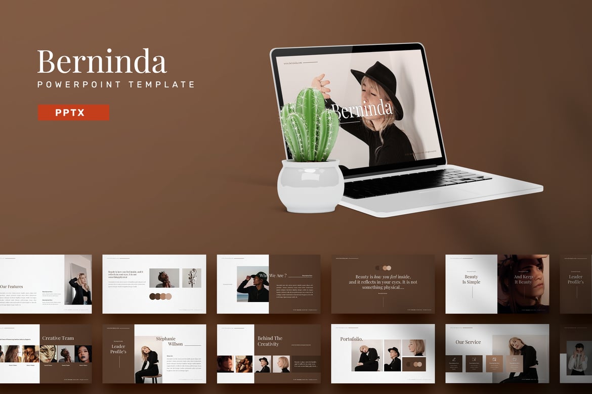 Berninda - Template Powerpoint Menarik untuk Presentasi Anda