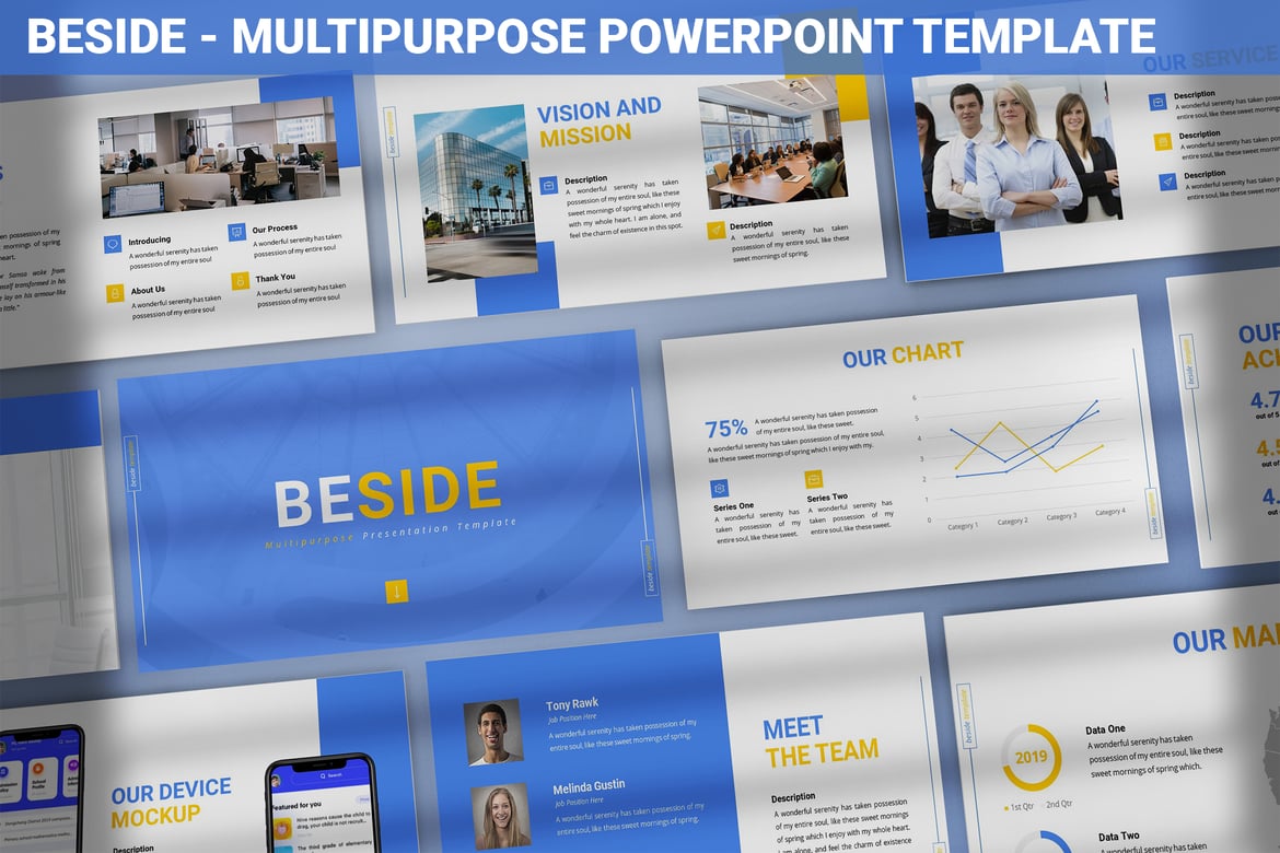 Beside - Template Powerpoint Serbaguna yang Menarik