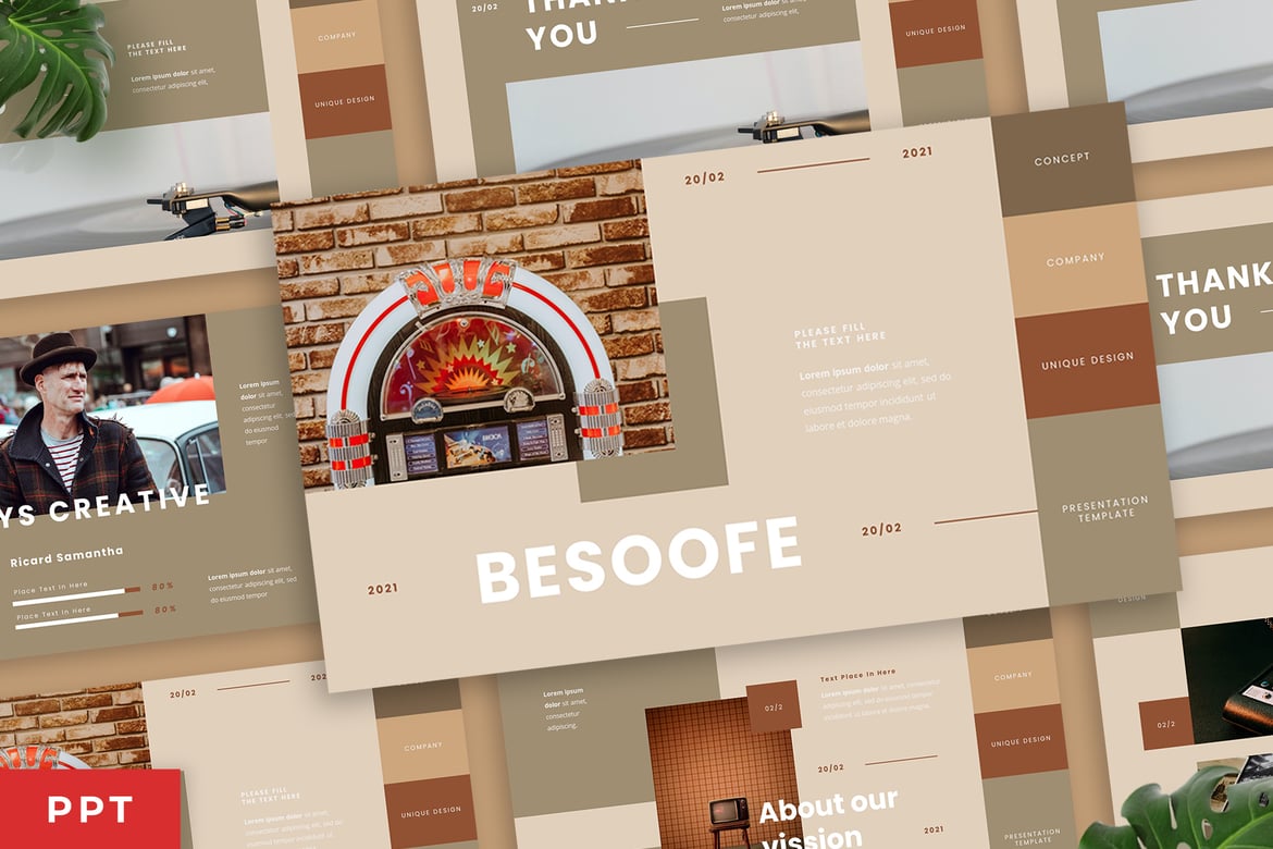 Template Presentasi PowerPoint Besoofe - Modern dan Elegan untuk Segala Kebutuhan