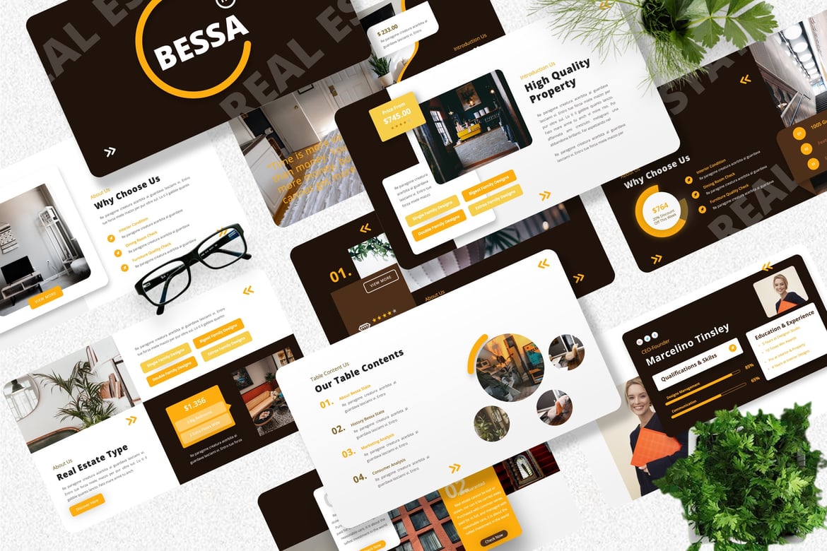 Template PowerPoint Bessa - Solusi Presentasi Real Estate yang Menarik