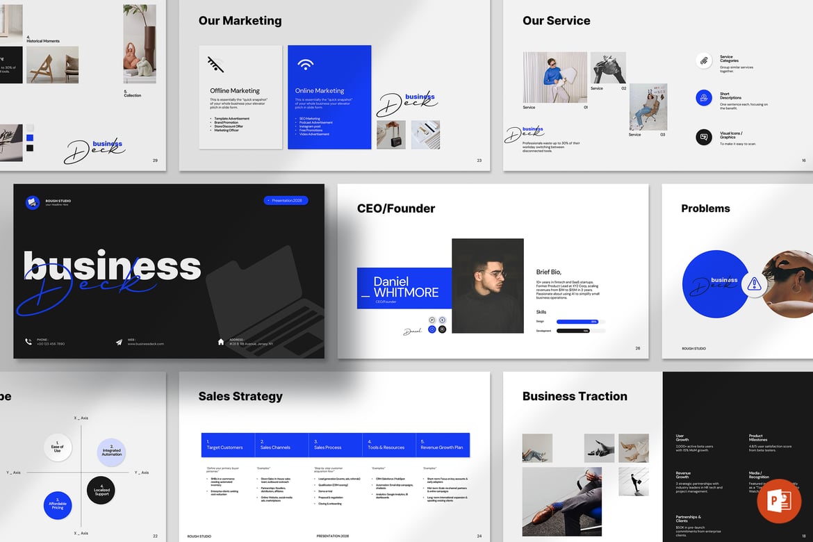 Template PowerPoint Deck Bisnis Terbaik untuk Presentasi Profesional