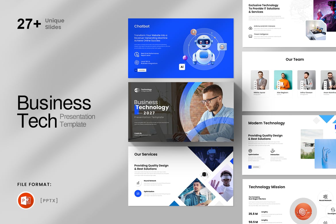 Template PowerPoint Presentasi Teknologi Terbaik untuk Anda