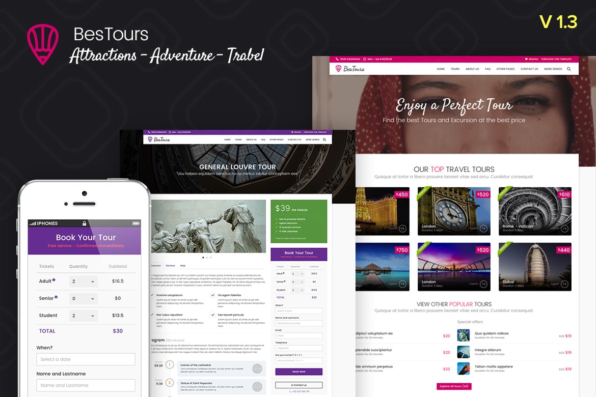 BesTours - Template Website Ideal untuk Wisata dan Perjalanan